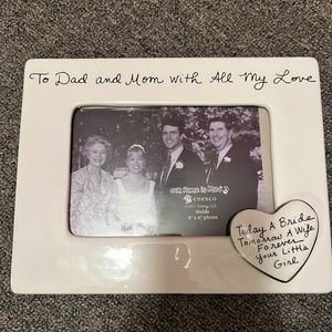 Photo frame wedding gift for mom and dad